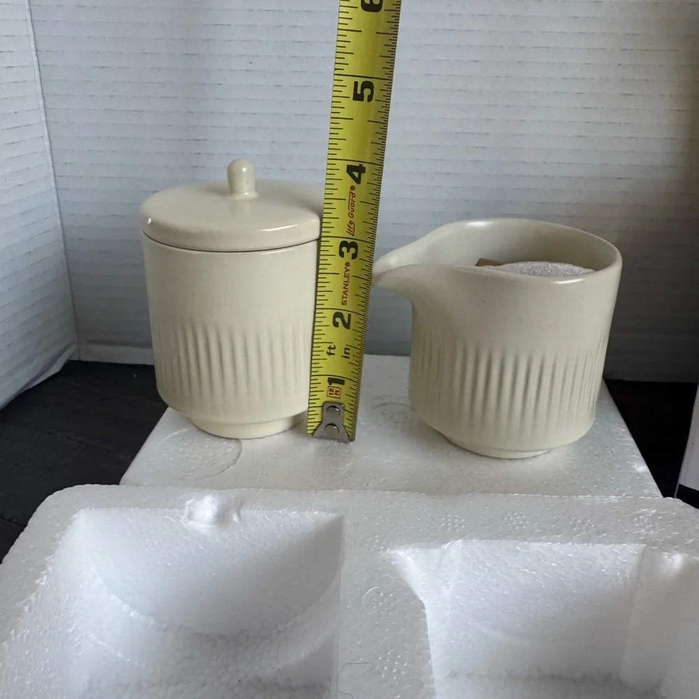 Citrine Cream Ceramic Sugar and Creamer Set